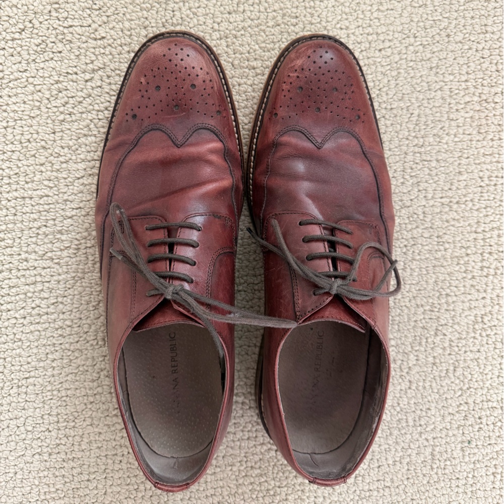 Banana Republic Men's Burgundy Leather Oxfords